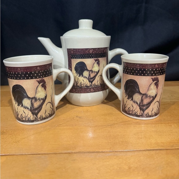 Rooster tea set - Picture 1 of 2